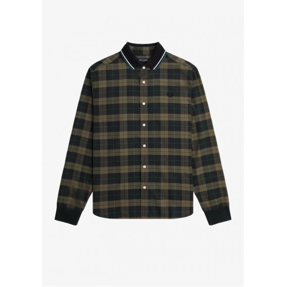 □ Knitted Collar Tartan Shirt □ | フレッドペリー・ショップ