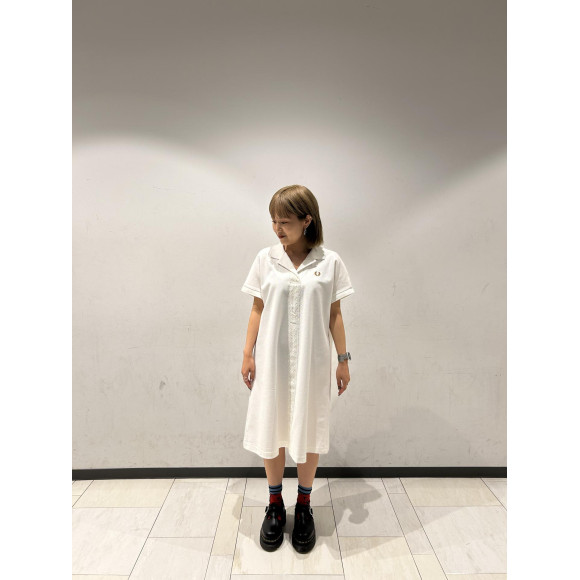 ■ Lace Tape Pique Dress ■