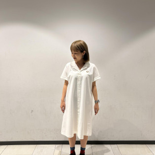 ■ Lace Tape Pique Dress ■