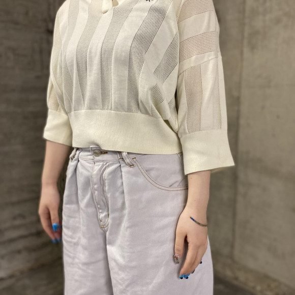 ■ Textured Stripe Knitted Shirt■