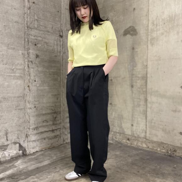 ■ Short Sleeve Open-Knit Jumper ■