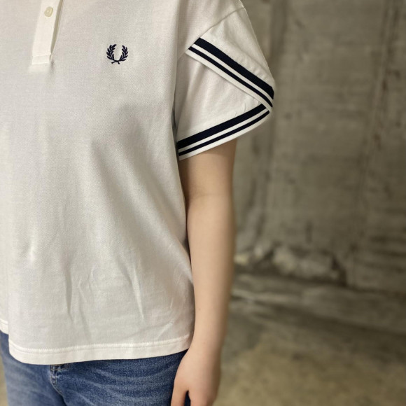 ■ Tipped Sleeve Pique Shirt ■