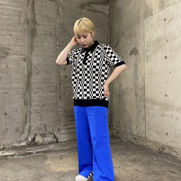 ■ Chequerboard Knitted Shirt ■