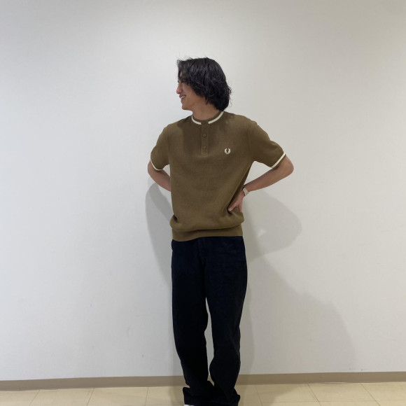■ Textured Front Knitted Henley ■