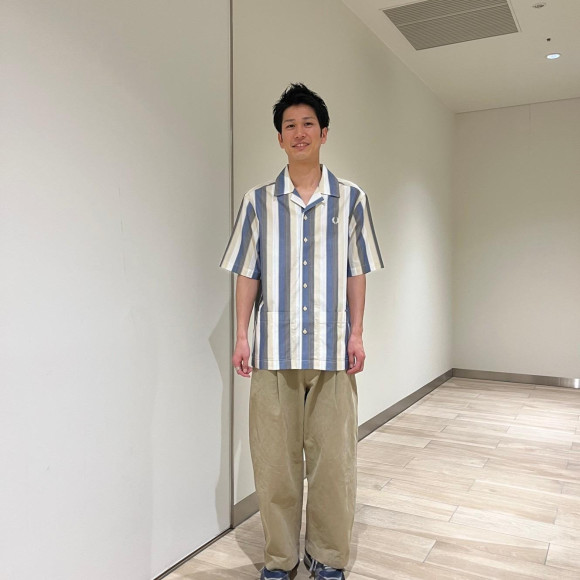 ■ Ombre Stripe Revere Collar Shirt ■