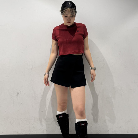 ⬛︎ Cropped Ribbed T-Shirt ⬛︎