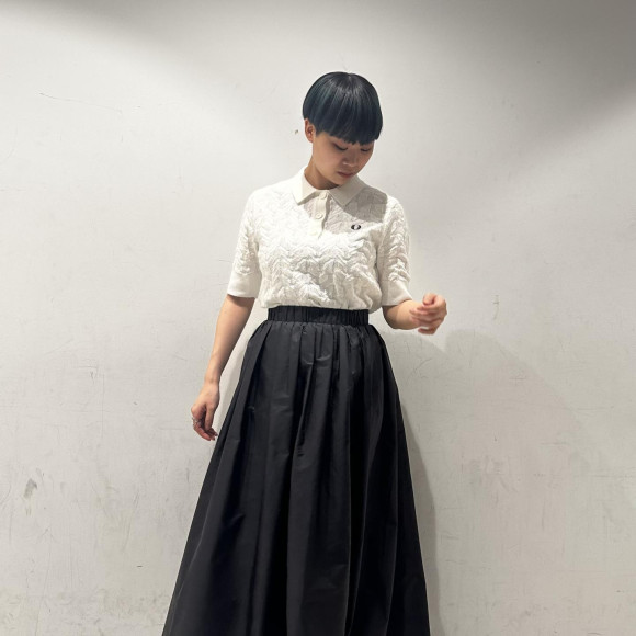 ⬛︎ Textured Open-Knit Polo Shirt ⬛︎