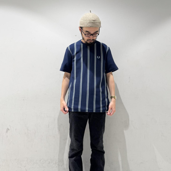 ⬛︎ Striped Crepe Pique T-Shirt ⬛︎