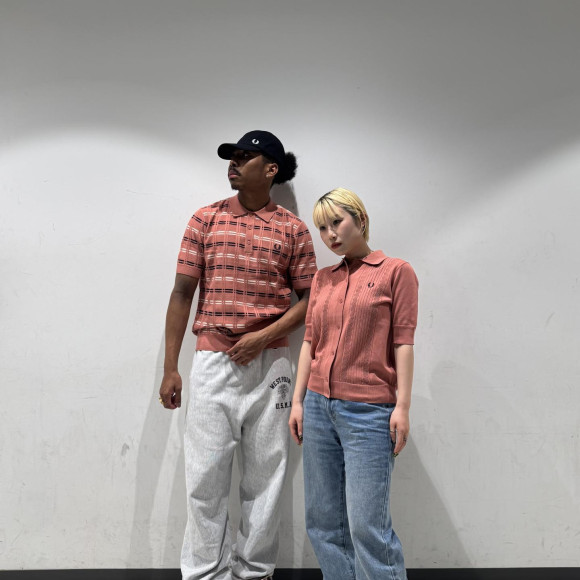 ■ Pointelle Detail Knitted Polo Shirt・Striped Rib Knitted Polo Shirt ■