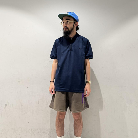 ︎ ⬛︎ Jacquard Zip Neck Polo Shirt ⬛︎