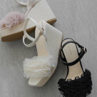 RANDA 【ボリュームチュールウェッジサンダル】