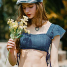 【West Building 3F San-ai Resort】 Denim frill bikini☆