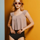 【West Building 3F San-ai Resort】 Fashionable body cover ♡︎ One-pi looks bikini