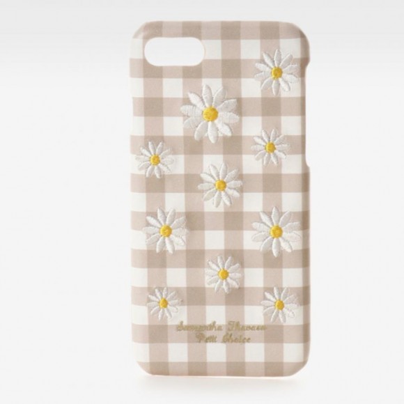 ★IPhone 8 case chamomile embroidery