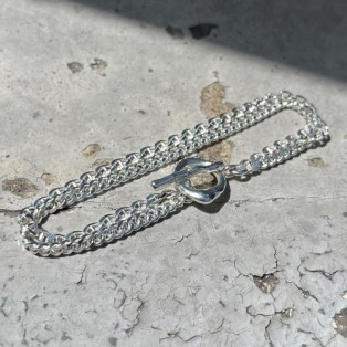 パステルオリーブ チャコールグリーン HEAVY KIHEI CHAIN BRACELET