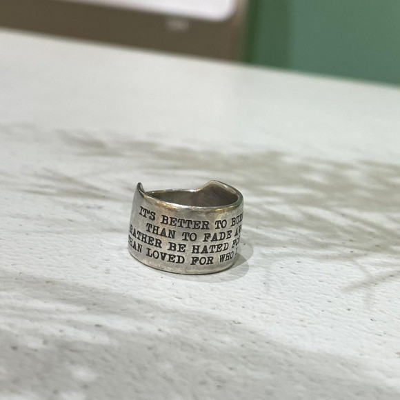 Vantique カートコバーンkurt Cobain Lyric Ring チャコールグリーン ショップニュース 名古屋parco パルコ