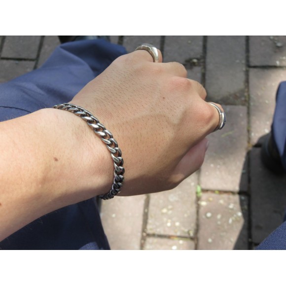 チャコールグリーン HEAVY KIHEI CHAIN BRACELET | aeassis.org.br