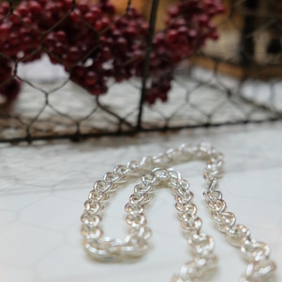 BIG ROPE CHAIN NECKLACE SILVER COATING L. 残り僅かです。。