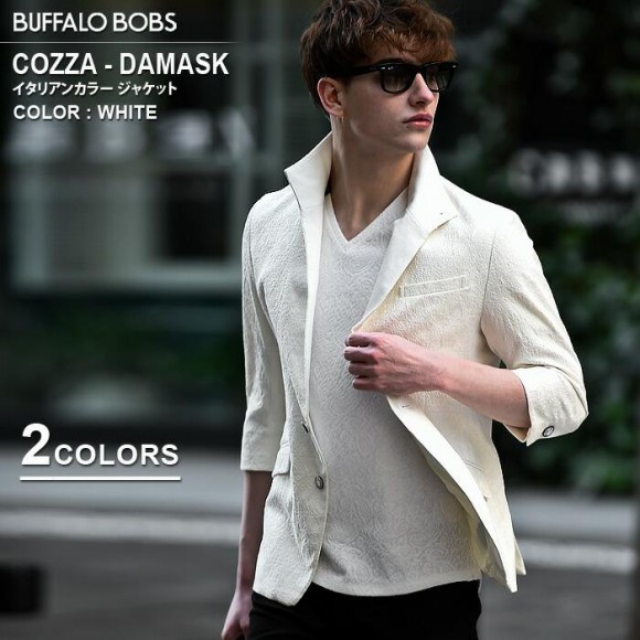 เป็น BUFFALO BOBS (บ๊อบกระบือ) COZZA-DAMASK (โคะซะดะมะซุคุ) เสื้อแจ๊คเก็ต Italian collar