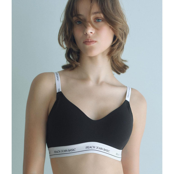 【PEACH JOHN BASIC】开始在店里销售的棉混合徽标无线胸罩霍克