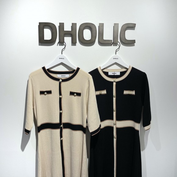 配色フェイクパールニットワンピース ディーホリック ショップニュース 名古屋parco パルコ