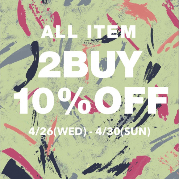 期間限定！『ALL ITEM 2BUY10%OFF』