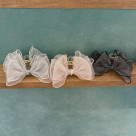 【人気】オーガンジーチェックリボンバンス