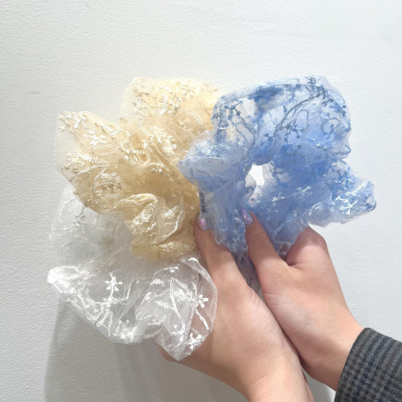 【新作】刺繍シュシュ