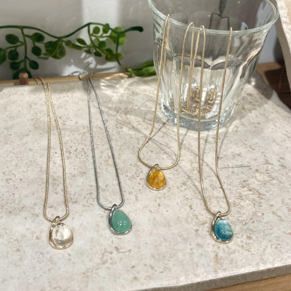 【再入荷】カラーストーンネックレス