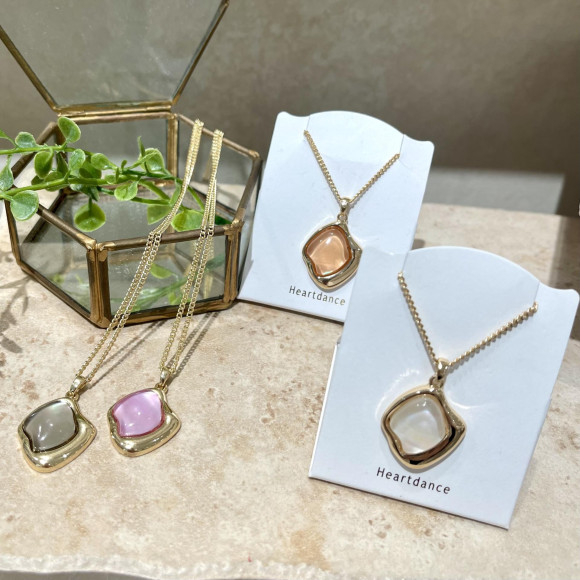 クリアカラーロングネックレス【お知らせあり】