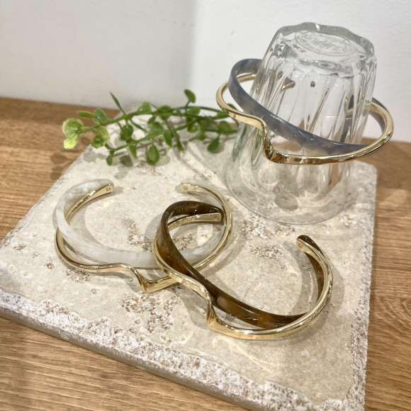 【新作】アクリルメタルコンビバングル