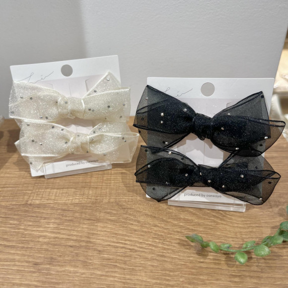 【新作】オーガンジーリボンクリップ