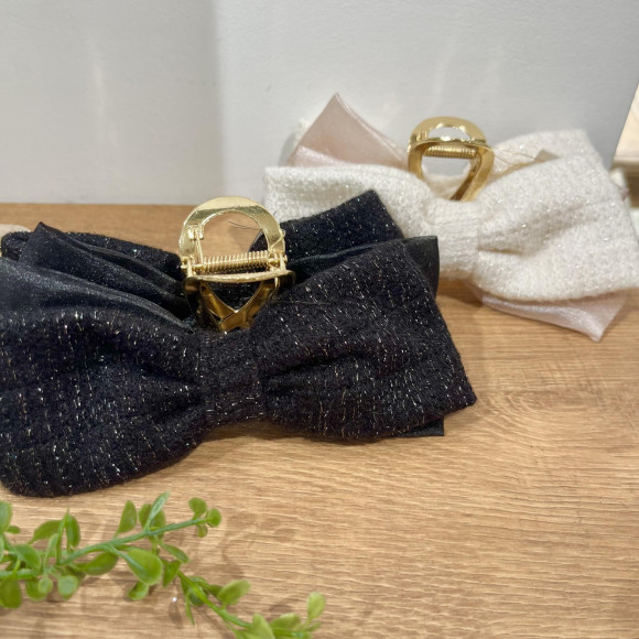 【新作】ツイード生地×メタルバンスクリップ