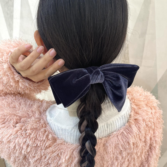 【新作】ベロアリボンフックポニー