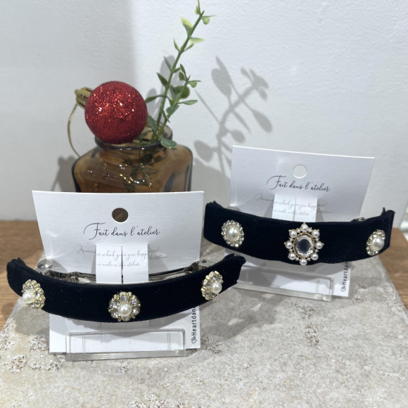 【新作】ベロアテープビジューバレッタ