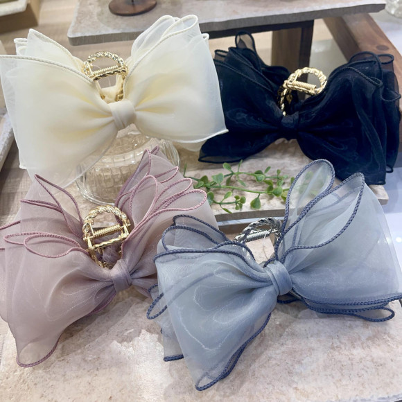 【Newカラー】オーガンジーリボンバンス