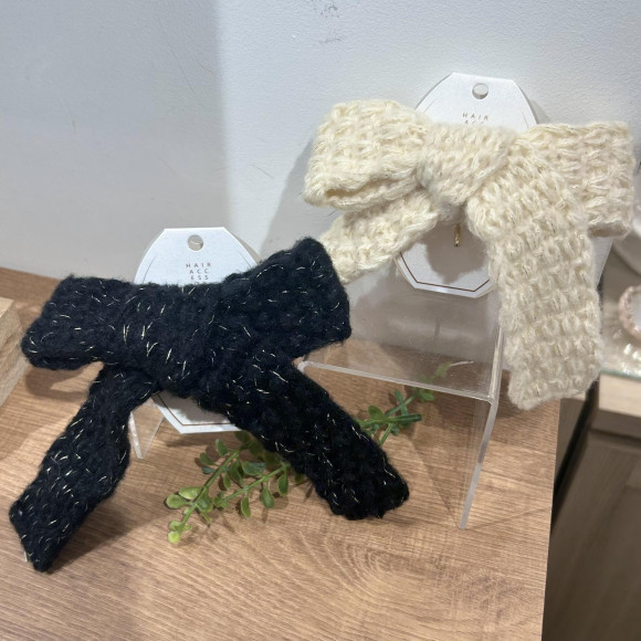 【新作】ニットリボンヘアカフ