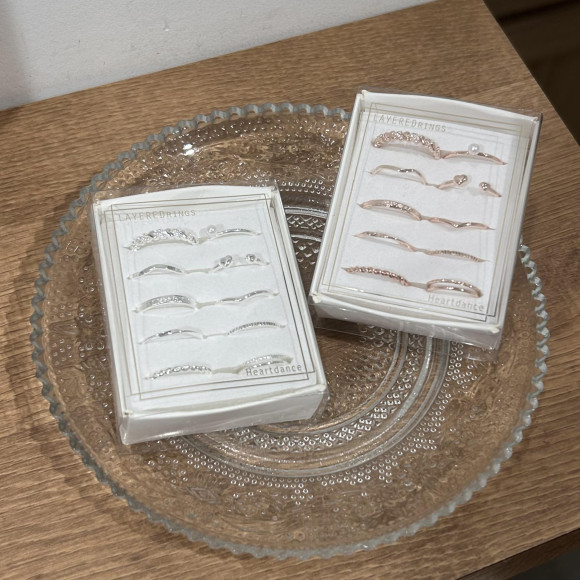 【新作】ハートモチーフ10セットリング