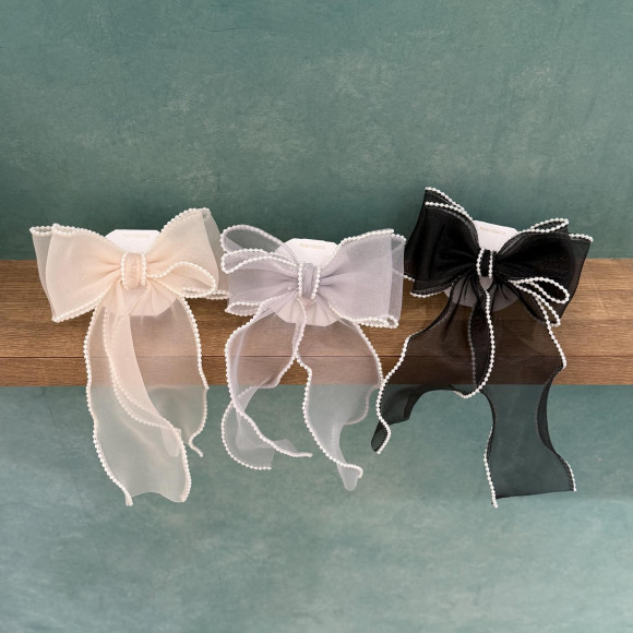 【おすすめ】パールリボンフックポニー