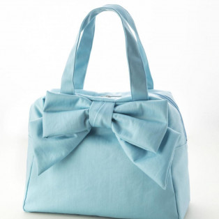 リボンボストンバッグ SAX