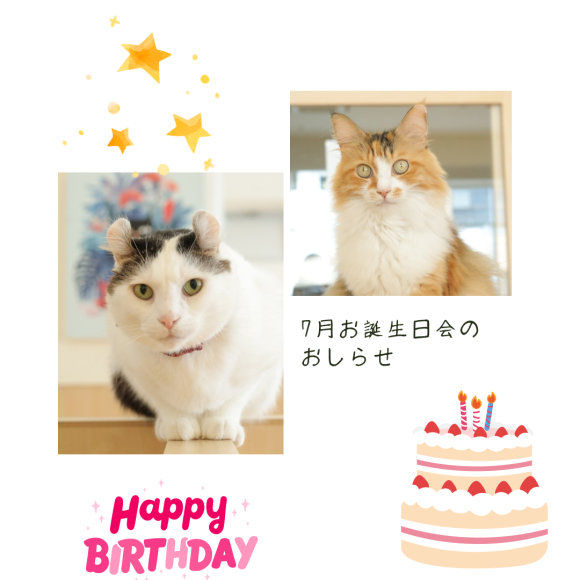 7月お誕生日会のおしらせ⭐︎