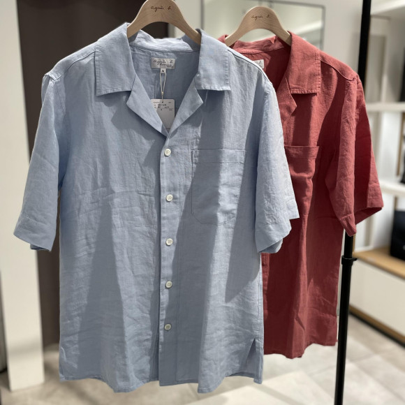 【SALE】リネンオープンカラーシャツ