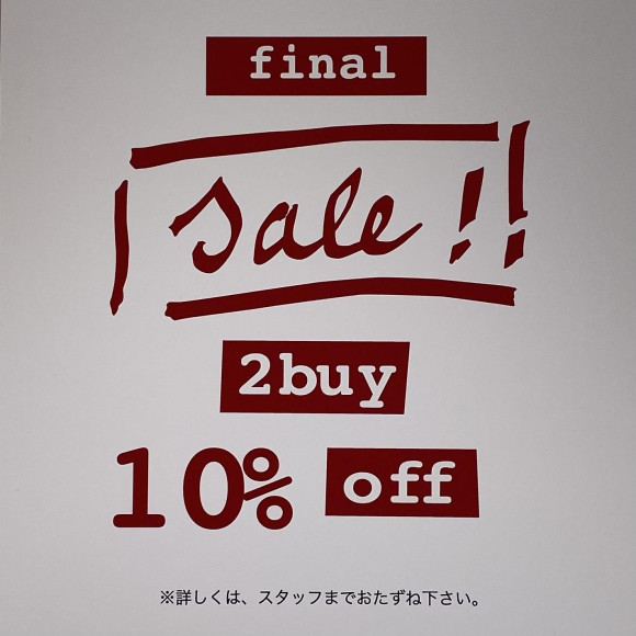 SALEアイテム2BUY10%OFF