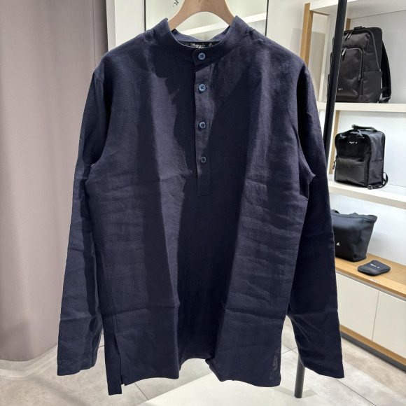 【新作】リネンプルオーバーシャツ