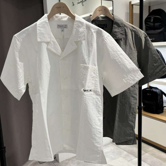 【新作】ナイロンオープンカラーシャツ