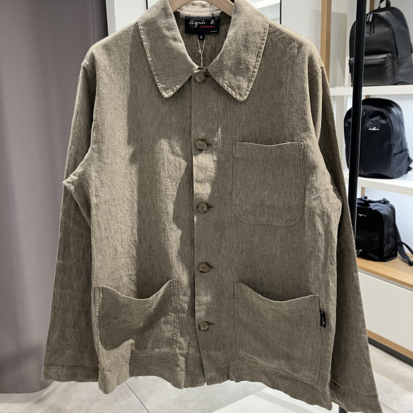 新作亚麻工件夹克