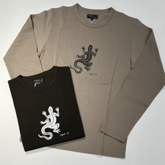 【신작】긴소데 가죽 티셔츠