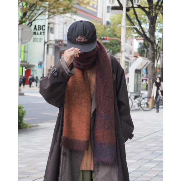 木造 MOHAIR BORDER LONG STOLE モヘアボーダーロングストール - 通販