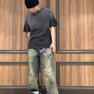 ウォッシュ加工でグラデーション...