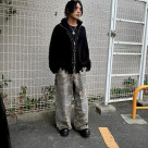 ダブルジップのジップカーディガ...